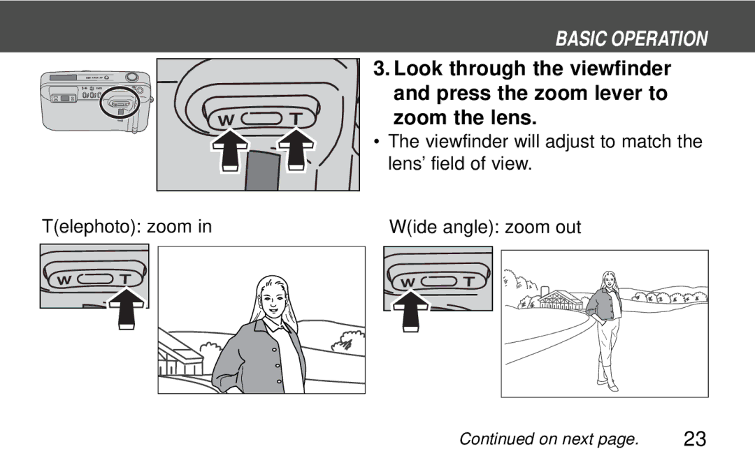 Polaroid 160, 140 instruction manual Basic Operation 