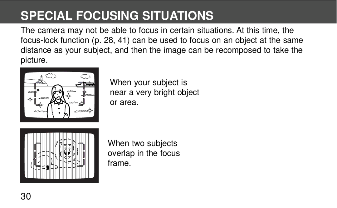 Polaroid 140, 160 instruction manual Special Focusing Situations 