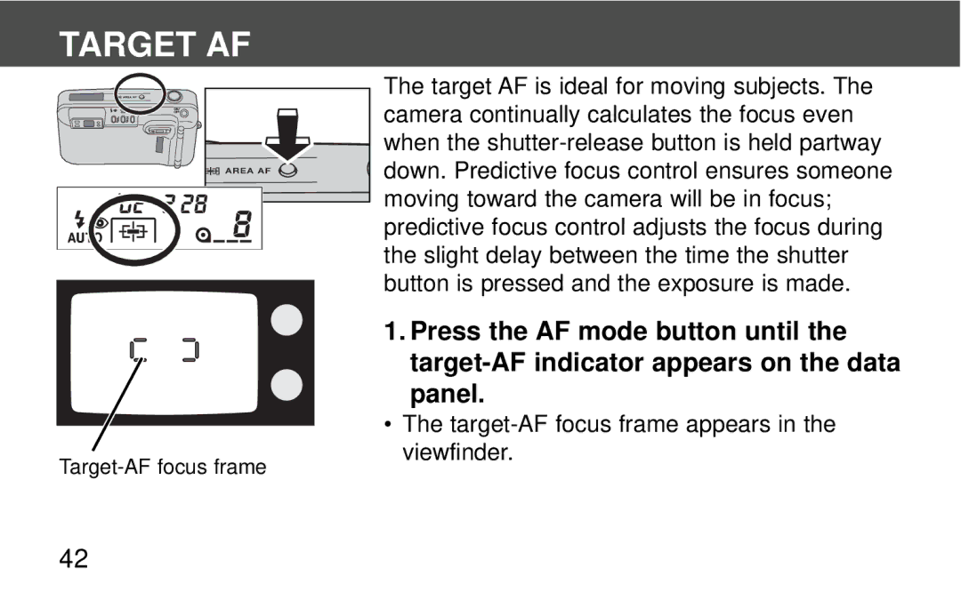 Polaroid 140, 160 instruction manual Target AF 