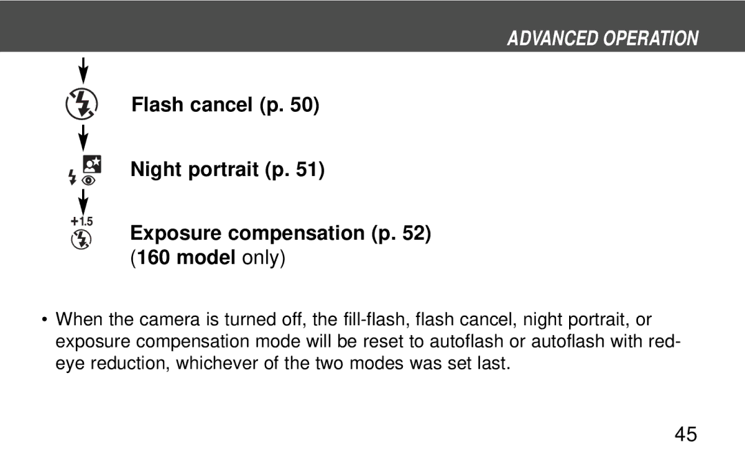 Polaroid 160, 140 instruction manual Advanced Operation 