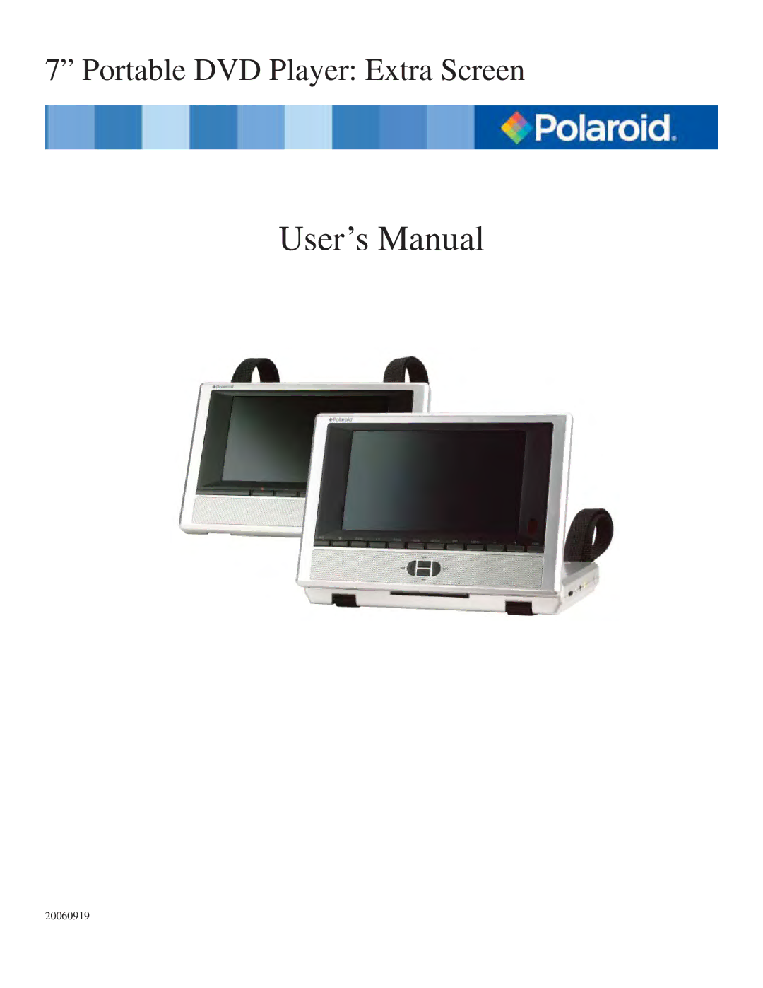 Polaroid 20060919 user manual User’s Manual 