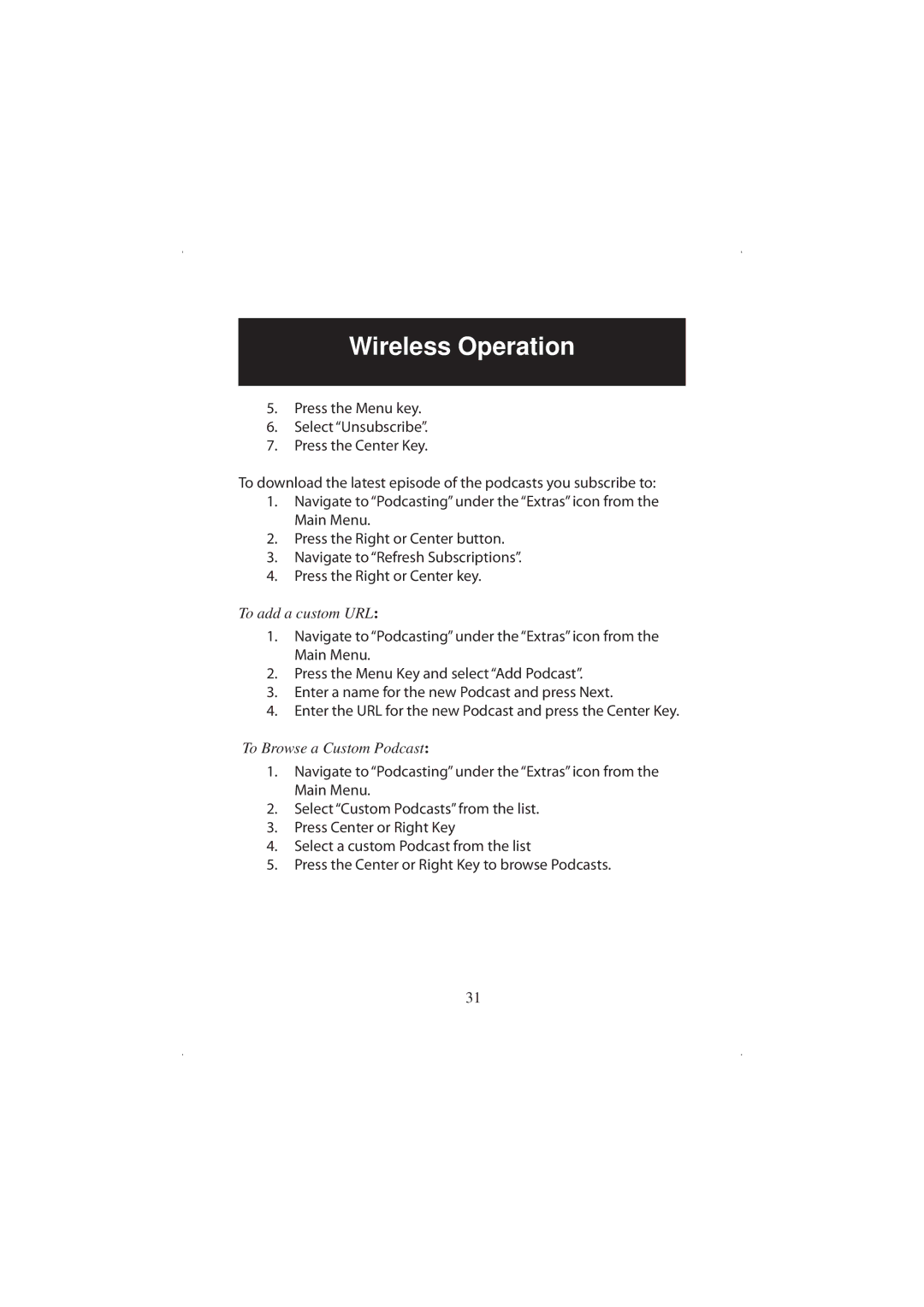 Polaroid 20071016 user manual To add a custom URL 