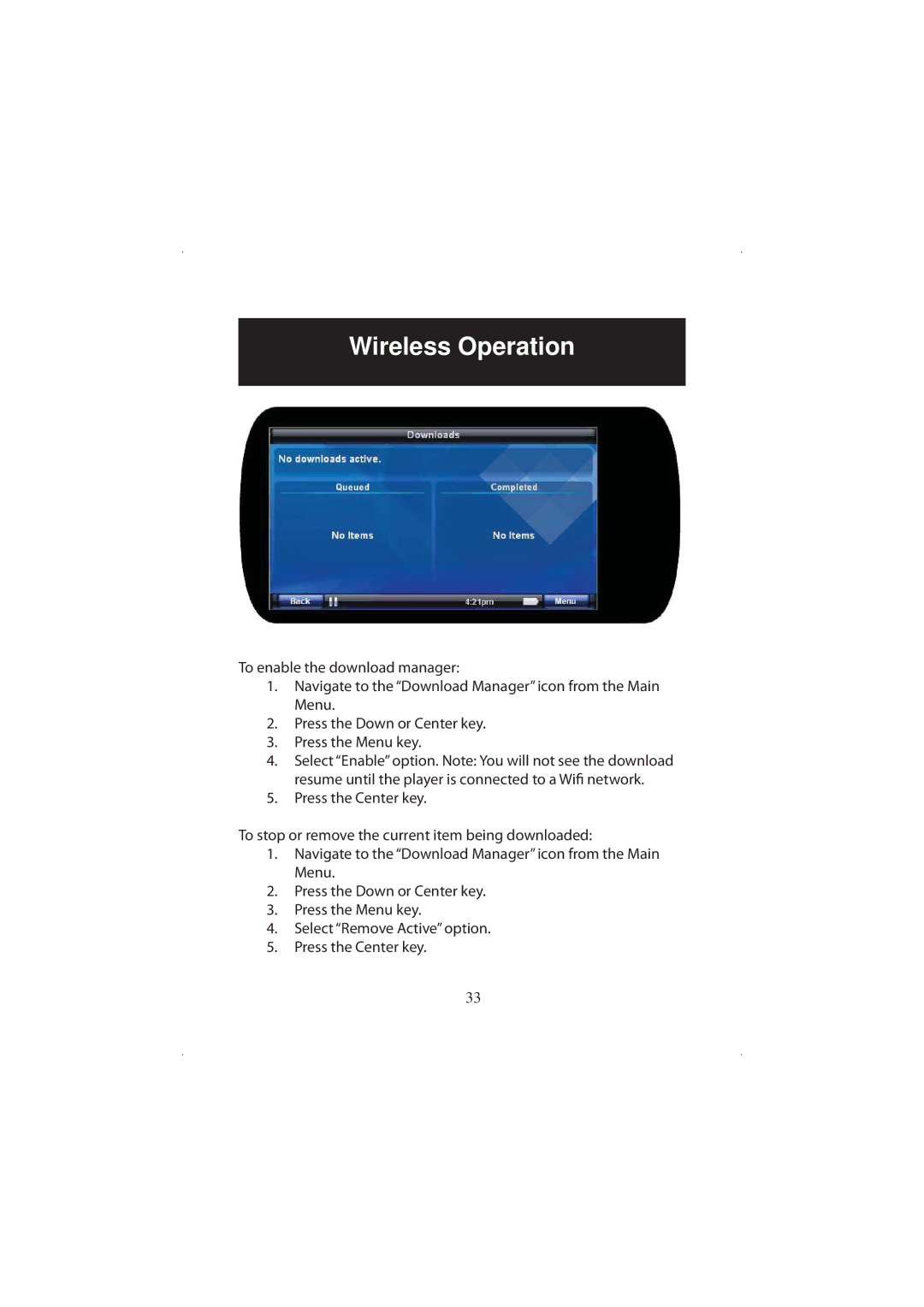 Polaroid 20071016 user manual Wireless Operation 