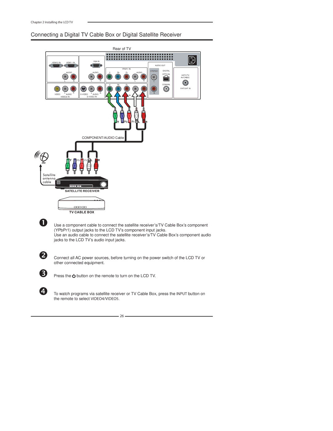 Polaroid 4241-TLXB manual COMPONENT/AUDIO Cable 