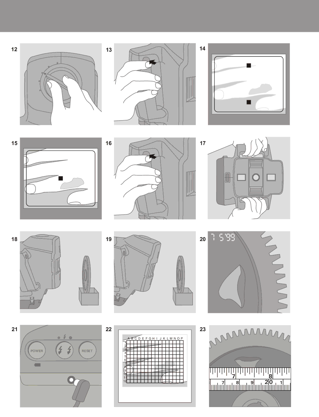 Polaroid 5/3 SLR1200 manual Power Reset 