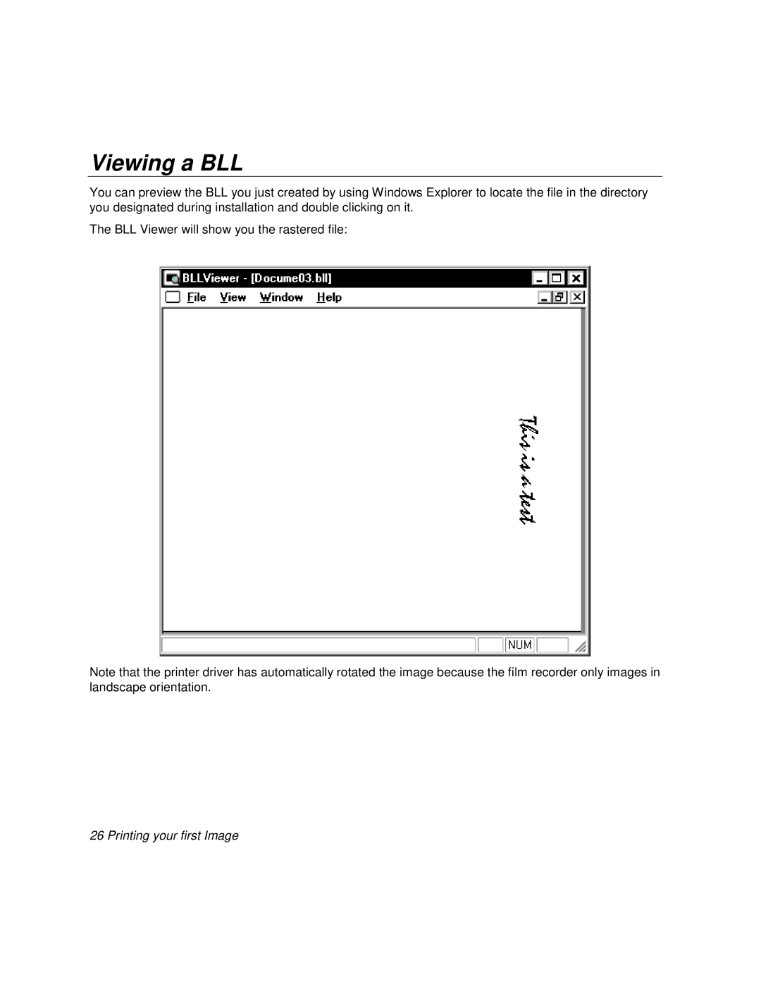 Polaroid BLL Generator manual Viewing a BLL 