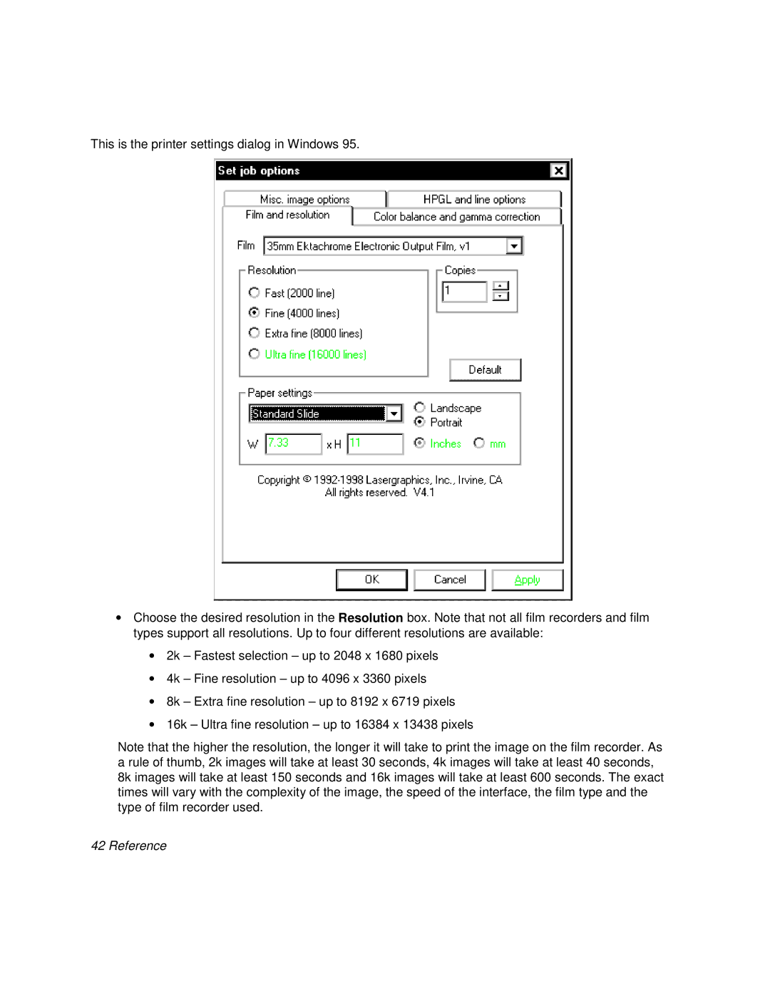 Polaroid BLL Generator manual Reference 