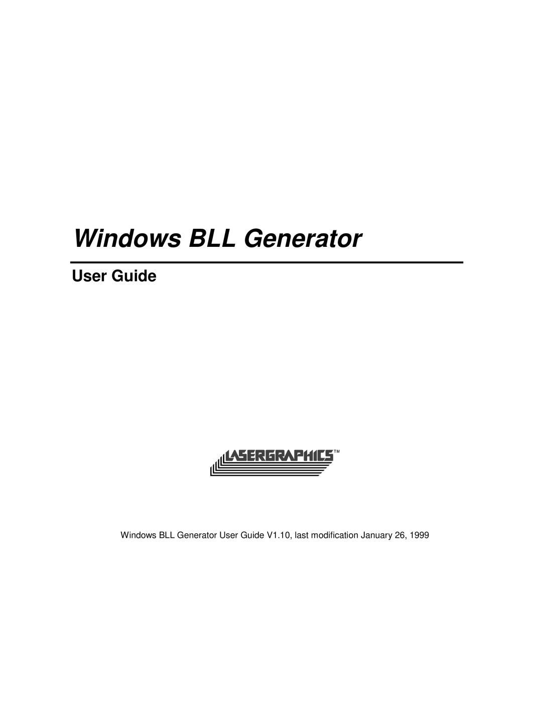 Polaroid manual Windows BLL Generator, User Guide 