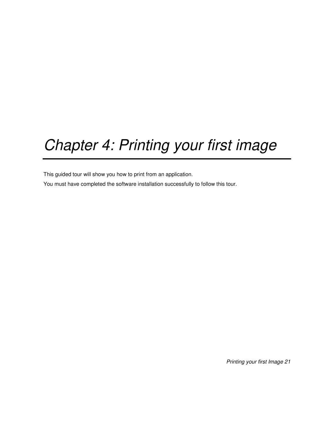 Polaroid BLL Generator manual Printing your first image, Printing your first Image 