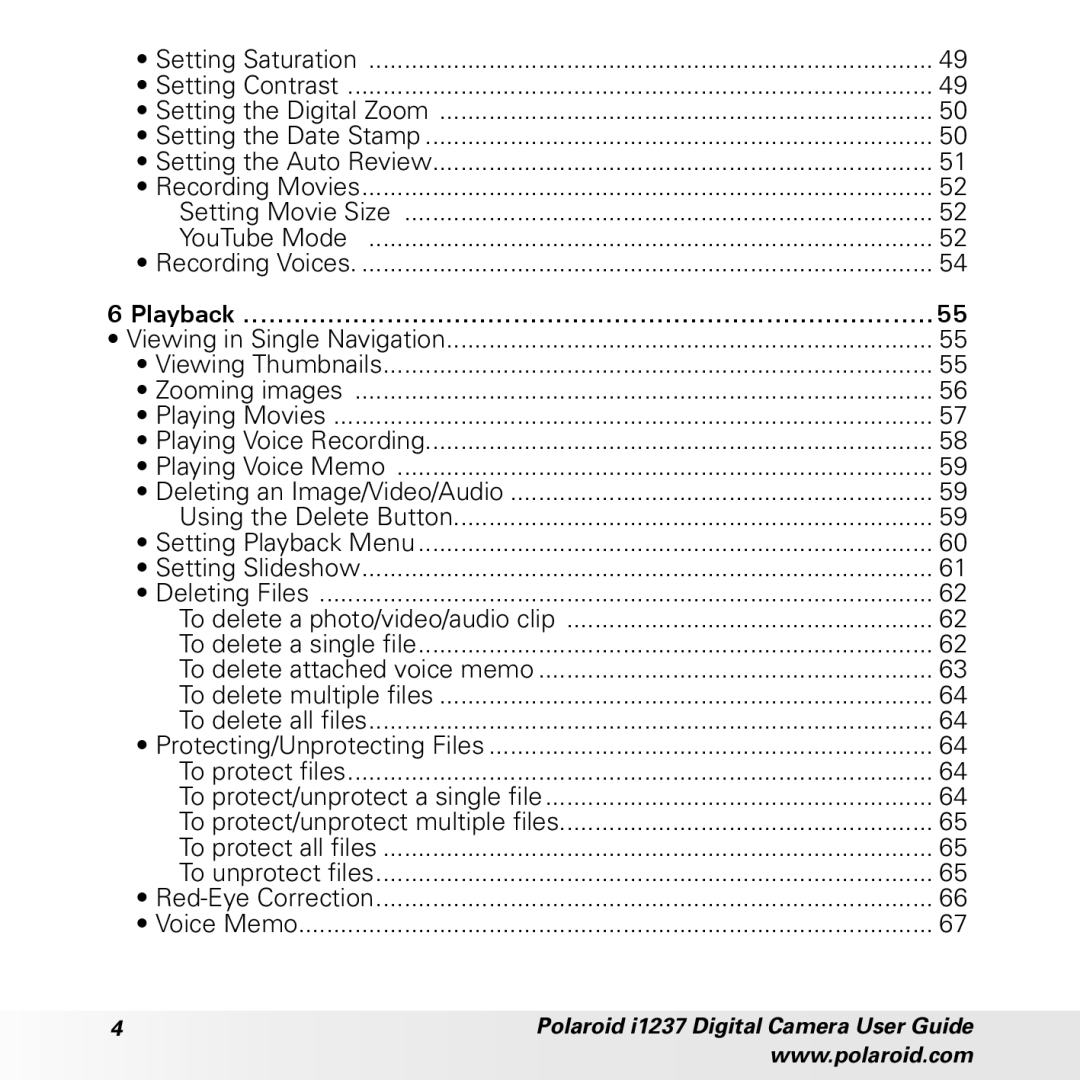 Polaroid CIA-1237PC manual Playback 