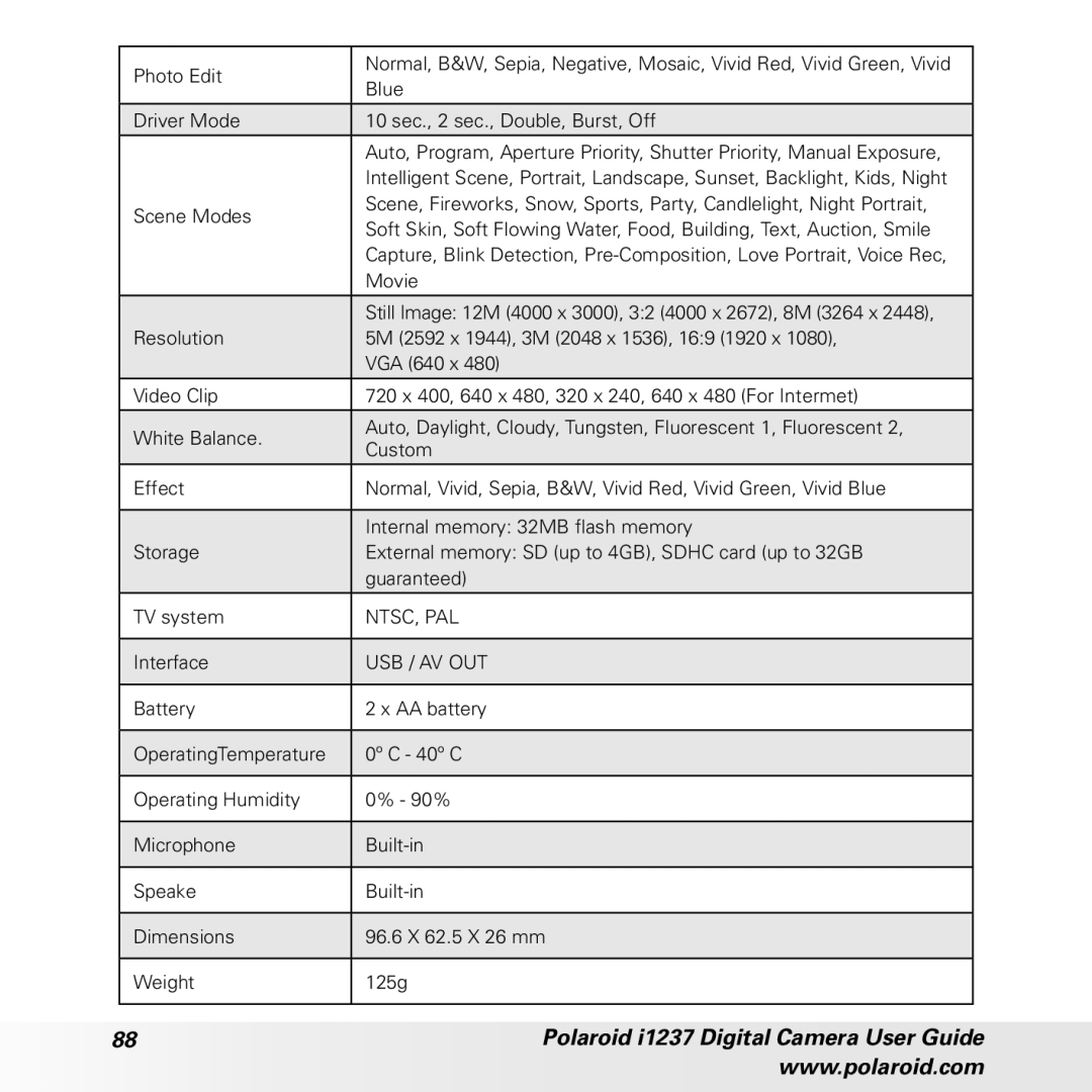 Polaroid CIA-1237PC manual Ntsc, Pal 