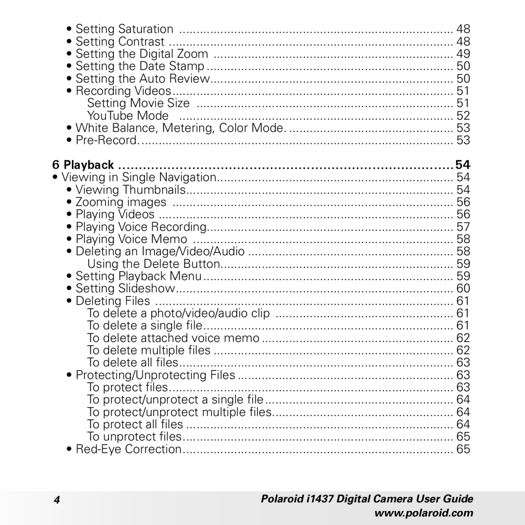 Polaroid CIA-1437RC manual Playback 