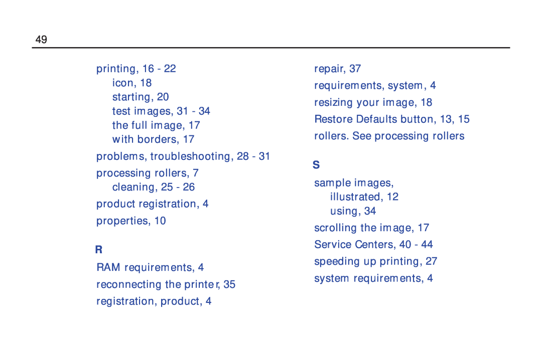Polaroid ColorShot Printer manual printing, 16 - 22 icon, 18 starting 