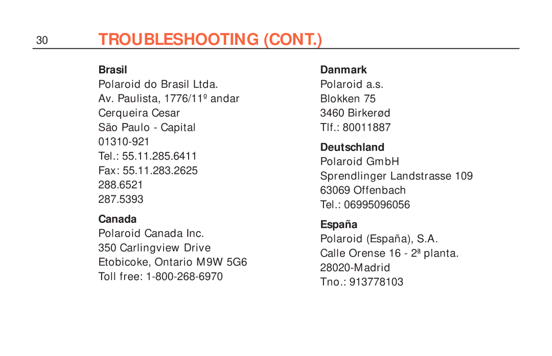 Polaroid ColorShot Printer manual Brasil 