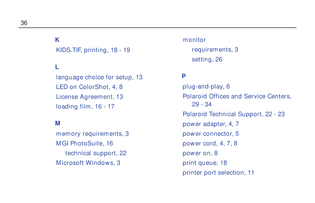 Polaroid ColorShot Printer manual 