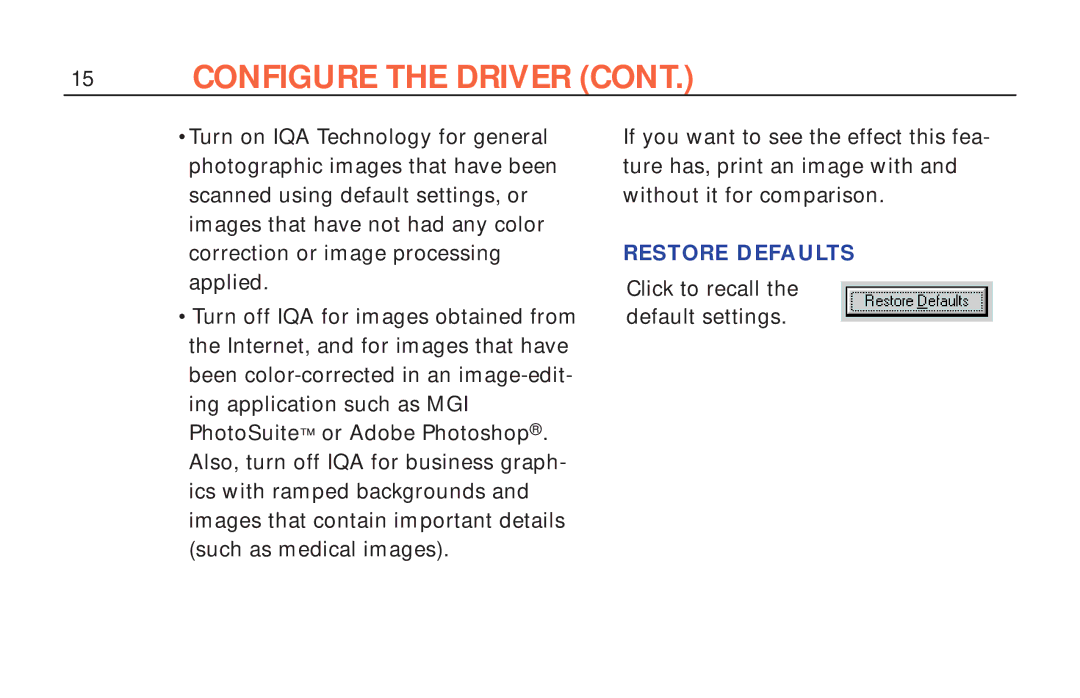 Polaroid ColorShot Printer manual Configure the Driver 