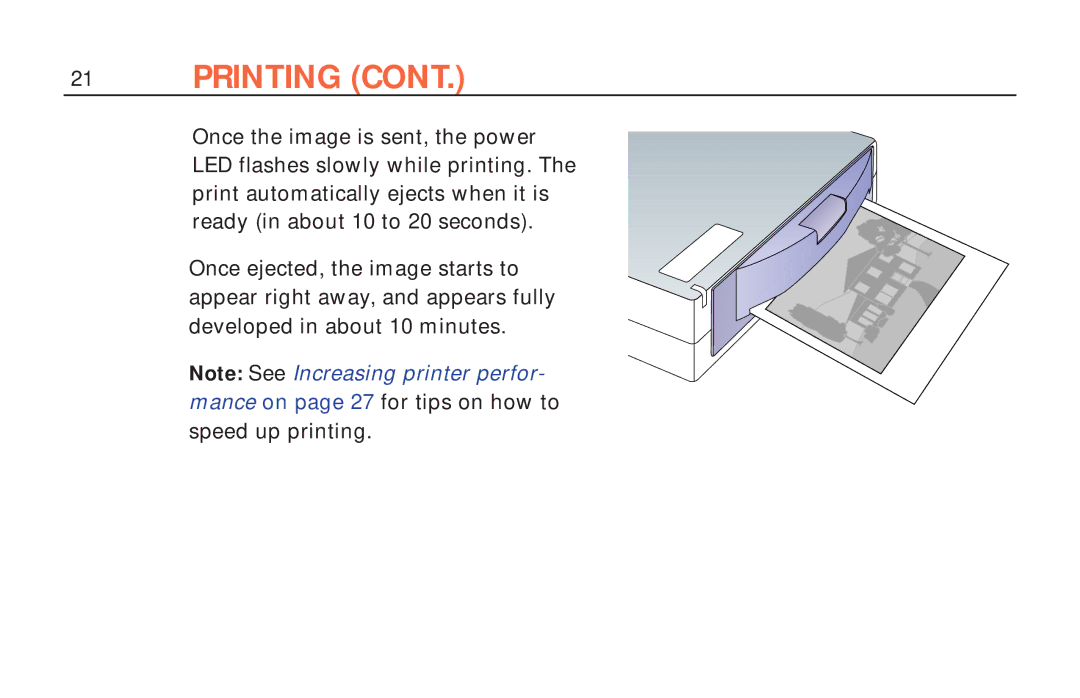 Polaroid ColorShot Printer manual Printing 