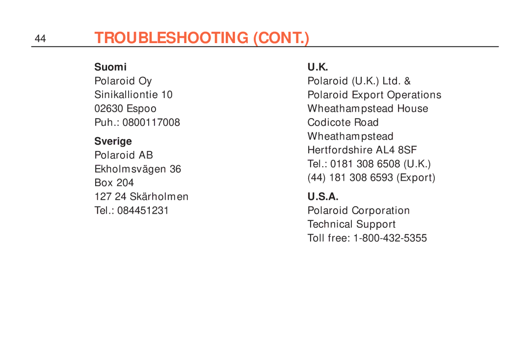 Polaroid ColorShot Printer manual Suomi 