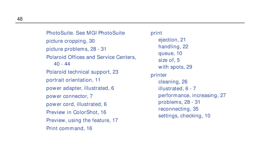 Polaroid ColorShot Printer manual 