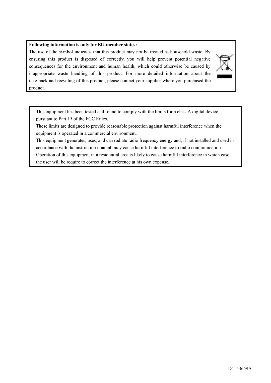 Polaroid CSGU15BC18, CSGX36BC3, CSGS20BC2, CSGV90BC3, CSGS15BC23 Following information is only for EU-member states 