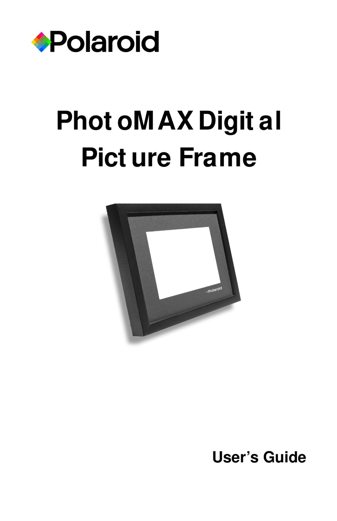 Polaroid manual PhotoMAX Digital Picture Frame 