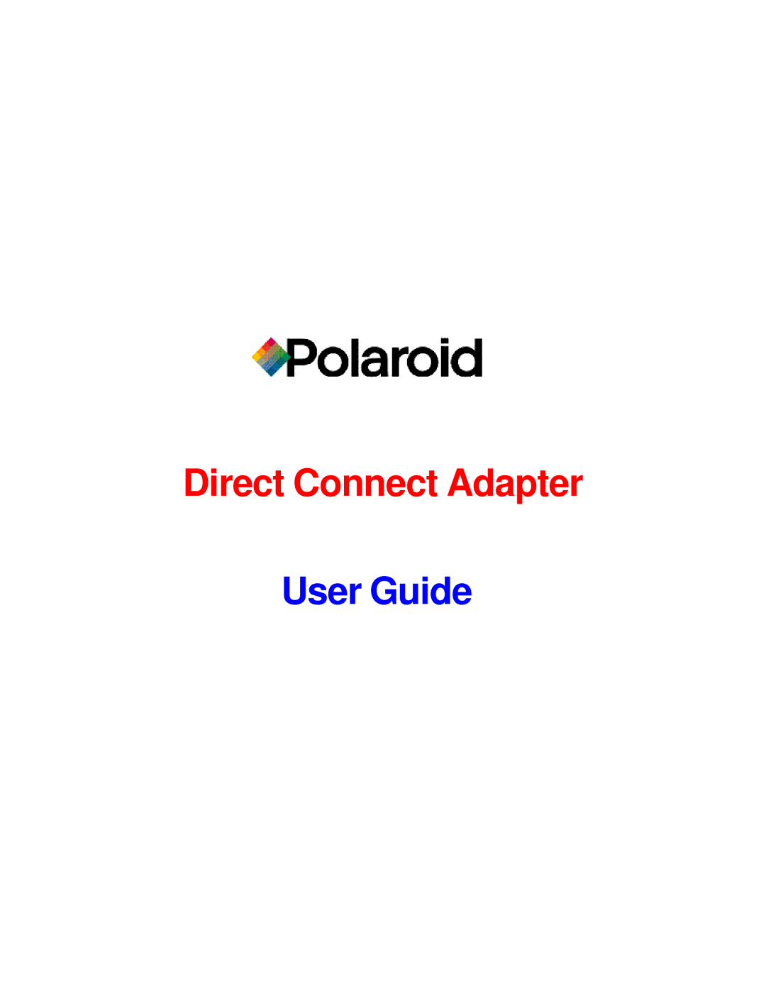 Polaroid Direct Connect Adapter manual 