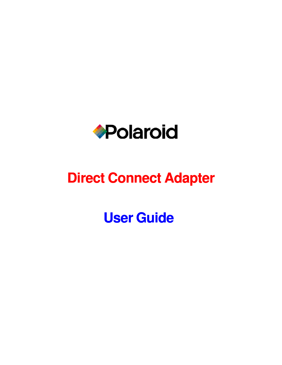 Polaroid Direct Connect Adapter manual User Guide 