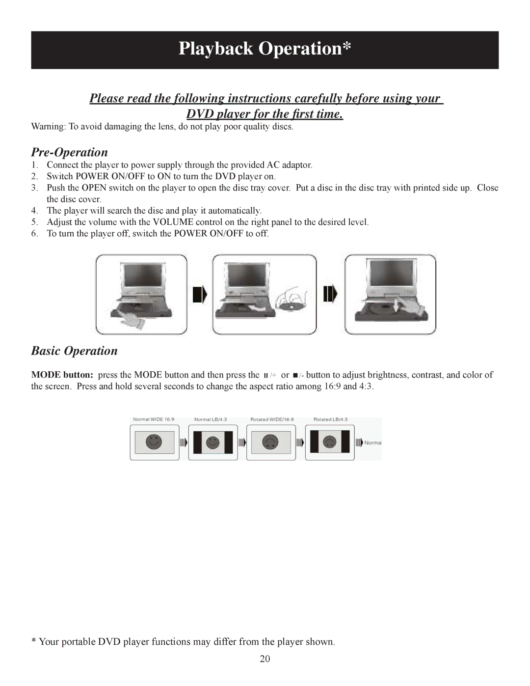 Polaroid DPA-07041S user manual Playback Operation, Basic Operation 