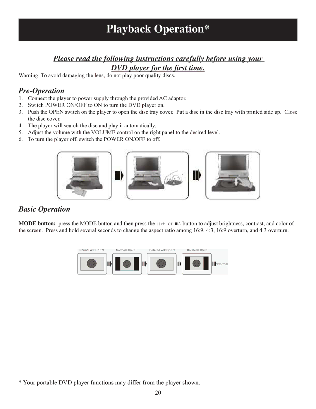 Polaroid DPA-10040K user manual Playback Operation, Basic Operation 