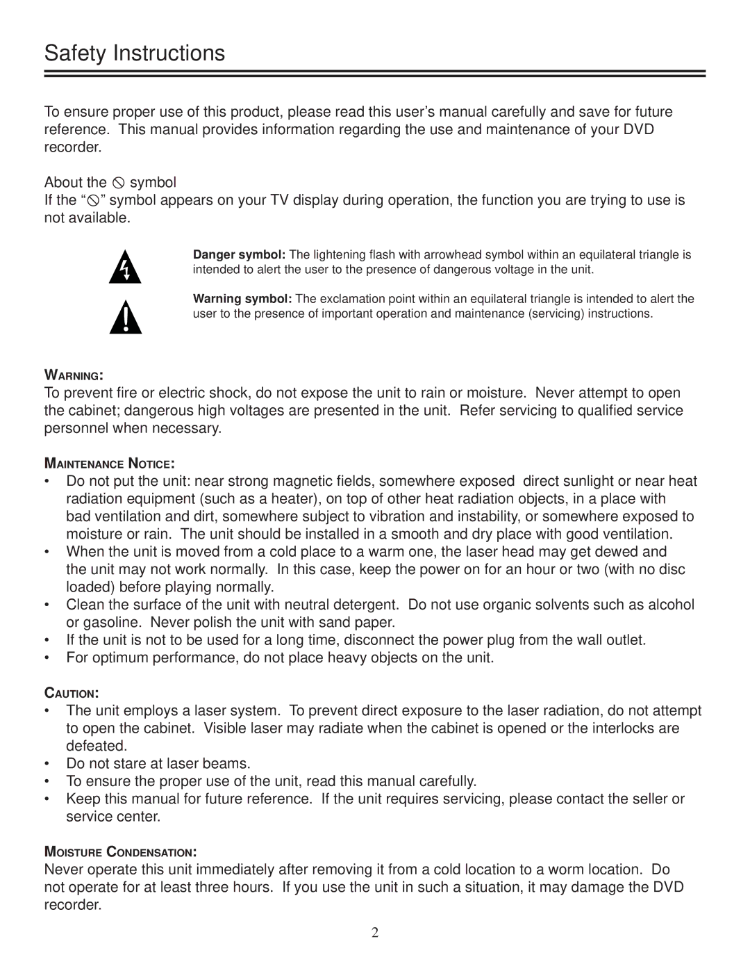 Polaroid DRA-01601A user manual Safety Instructions 