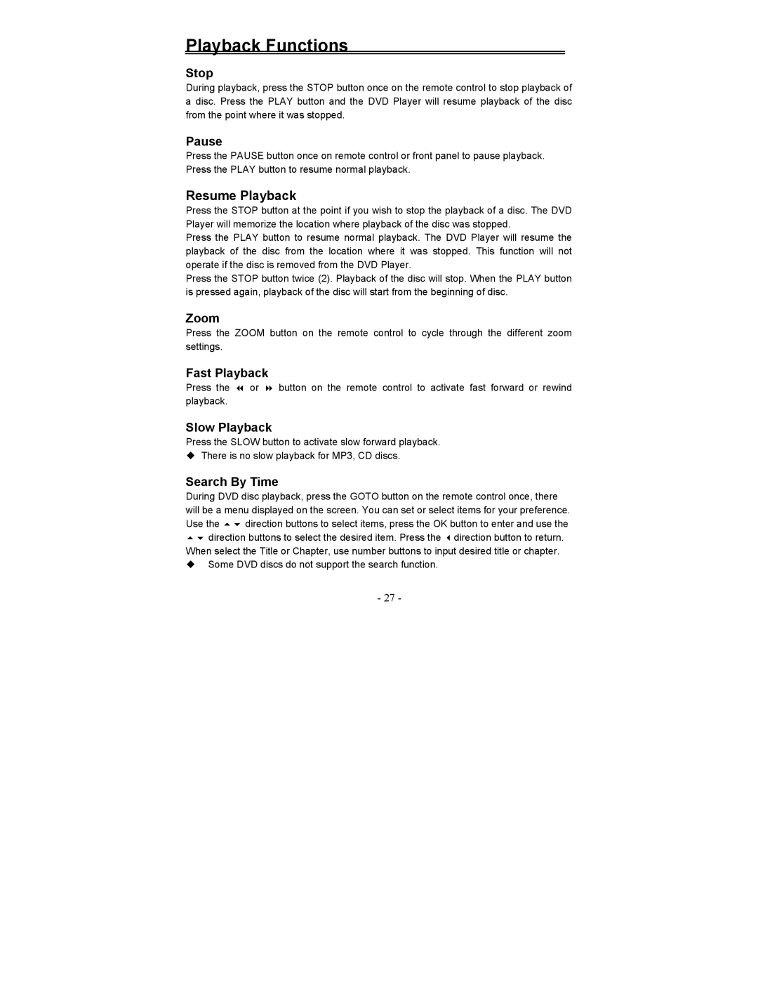 Polaroid FDM-0700A manual Playback Functions 