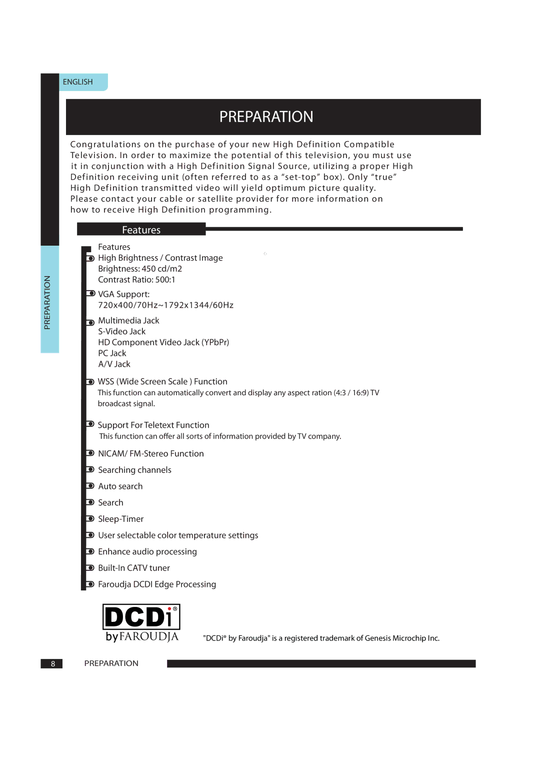 Polaroid FLA-1911B manual Features, Support For Teletext Function 