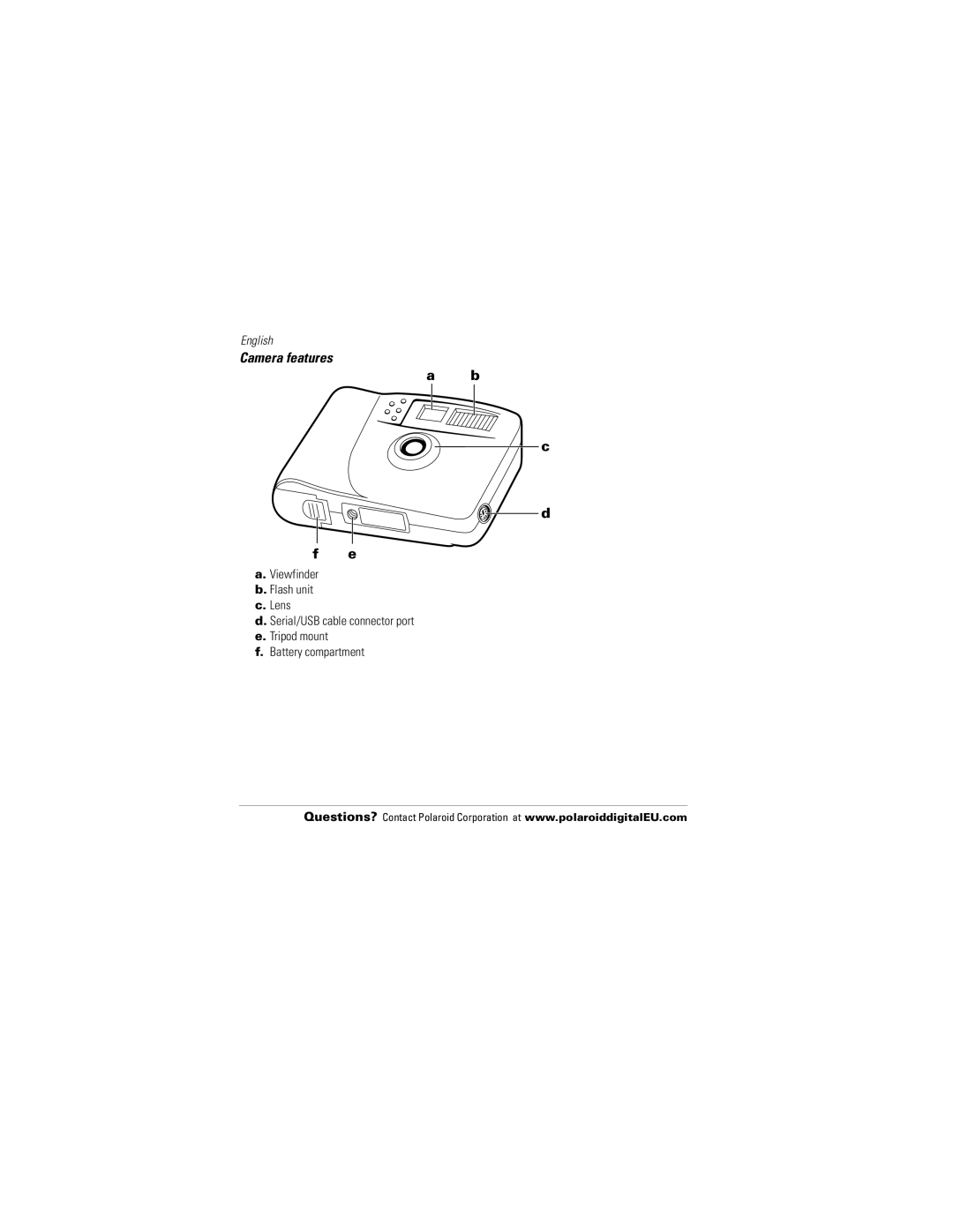 Polaroid Flash 640 SE manual Camera features 