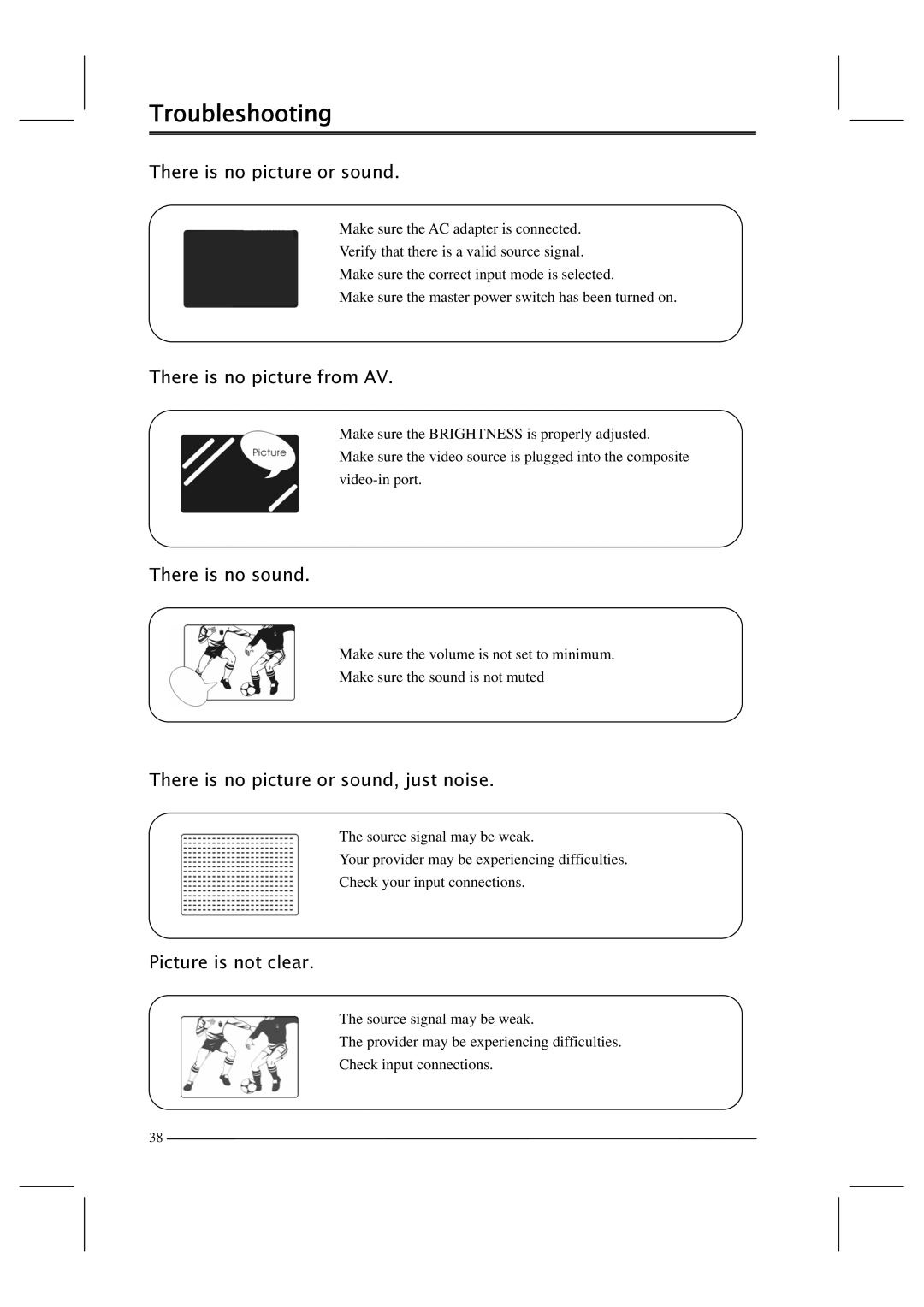 Polaroid FLM-201TM manual Troubleshooting 