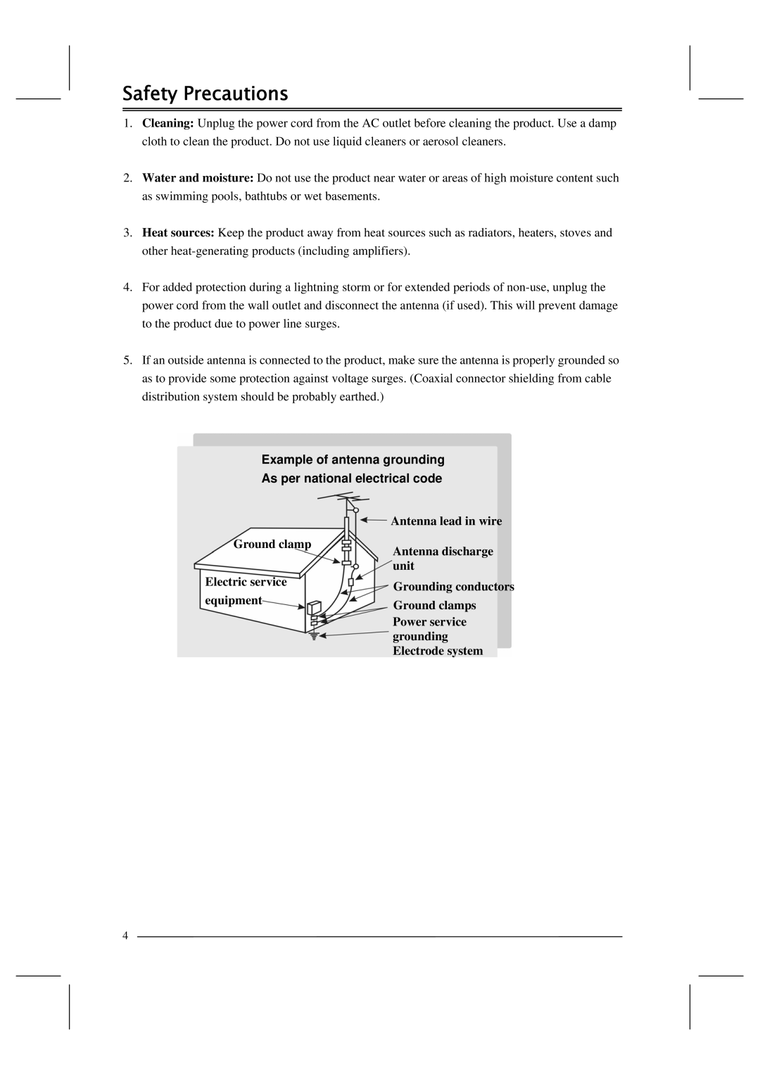 Polaroid FLM-201TM manual Safety Precautions 