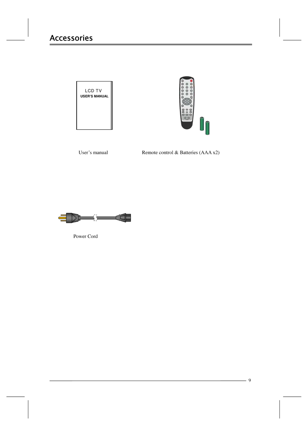 Polaroid FLM-201TM manual Accessories 