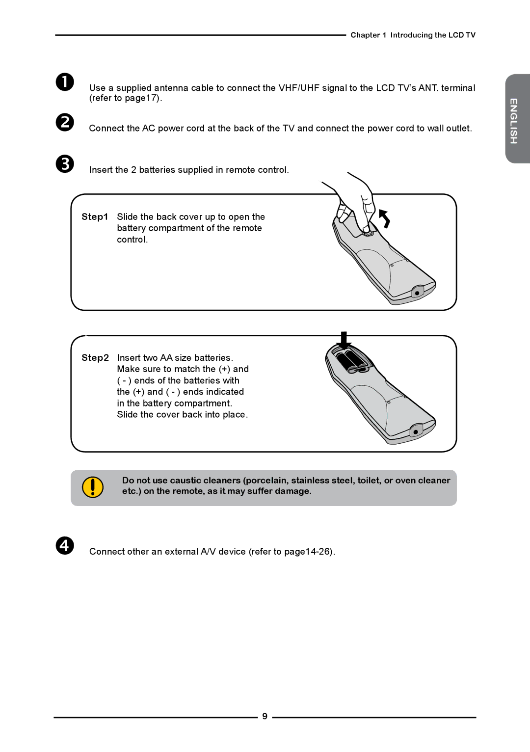 Polaroid FLM-2632 manual  Connect other an external A/V device refer to page14-26 