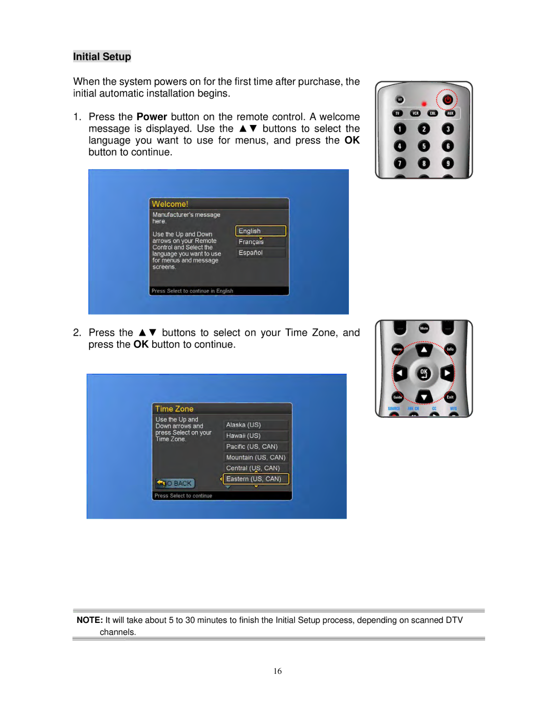 Polaroid FLM-3230TM, FLM-3730TM manual Initial Setup 