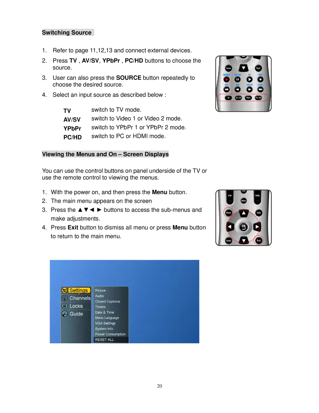 Polaroid FLM-3230TM, FLM-3730TM manual Av/Sv, Pc/Hd 