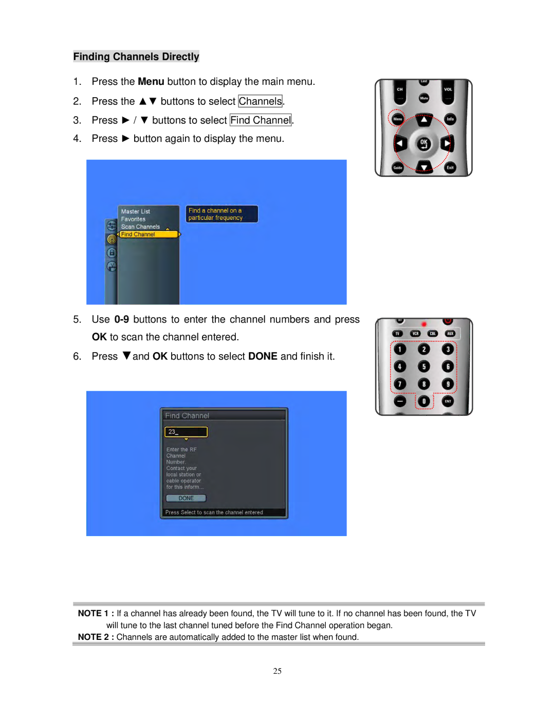 Polaroid FLM-3730TM, FLM-3230TM manual Finding Channels Directly 