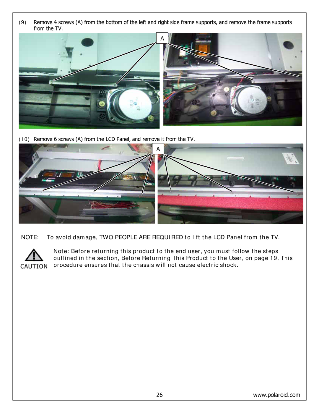 Polaroid FLM-4232HM, FLM-4034B, FLM-4234BH service manual 