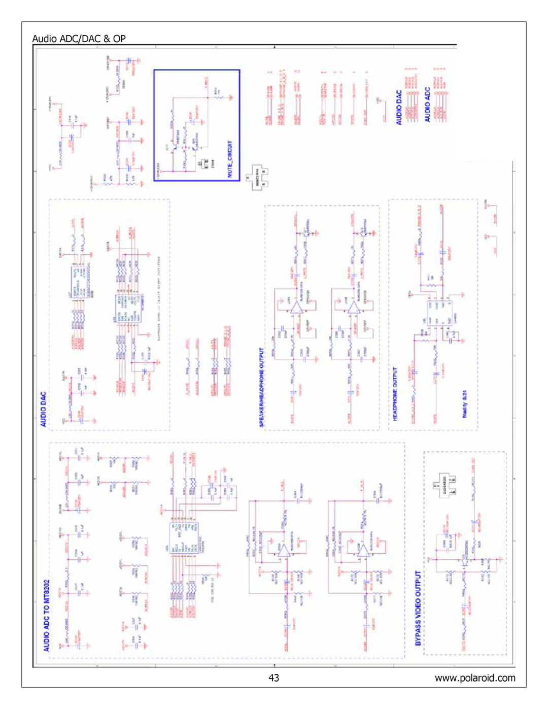 Polaroid FLM-4234BH, FLM-4034B, FLM-4232HM service manual Audio ADC/DAC & OP 