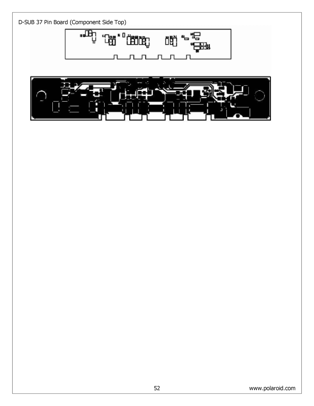 Polaroid FLM-4234BH, FLM-4034B, FLM-4232HM service manual SUB 37 Pin Board Component Side Top 