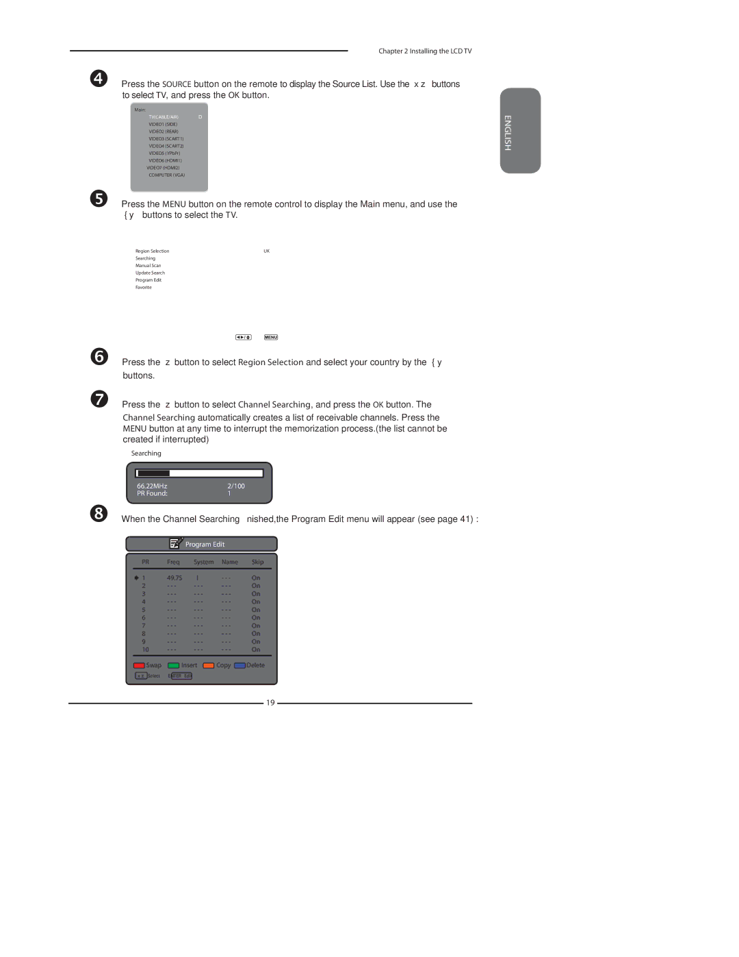 Polaroid FLU-4232D, FLU-3232I, FLU-3732D, FLU-3232D, FLU-2632D, FLU-2632I manual 66.22MHz 100 PR Found 