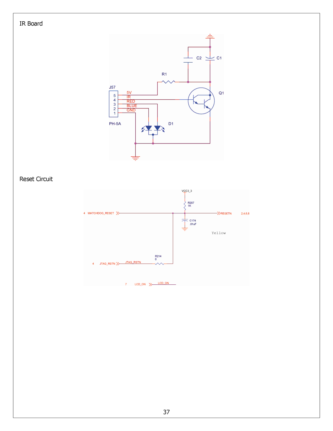 Polaroid FXM-2611C service manual IR Board Reset Circuit 