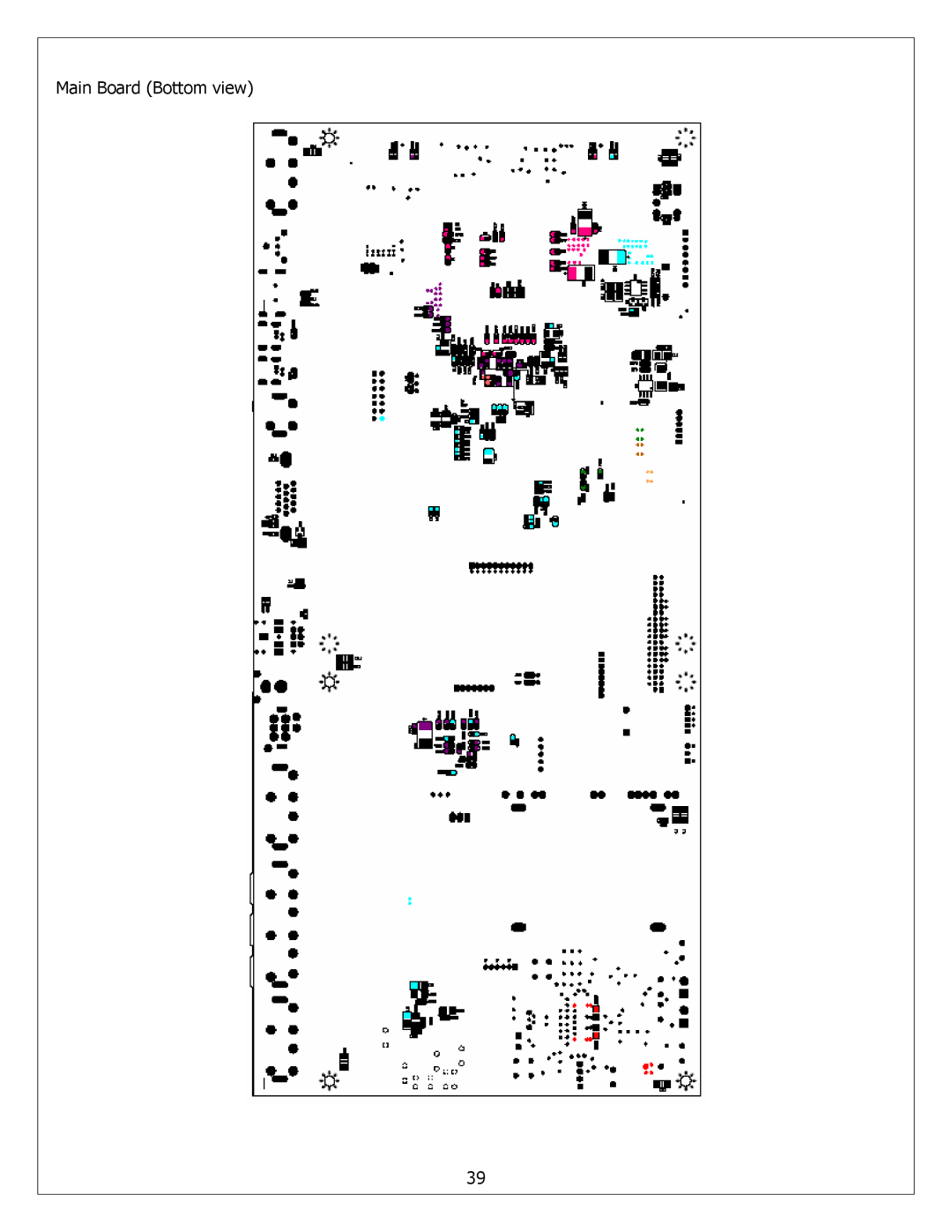 Polaroid FXM-2611C service manual Main Board Bottom view 