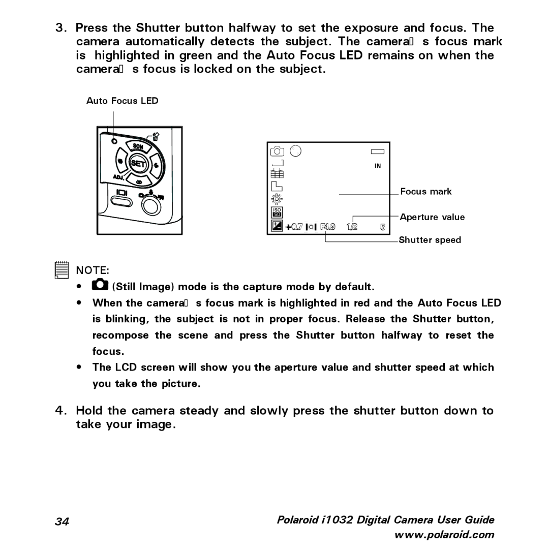 Polaroid i1032 manual 1015 