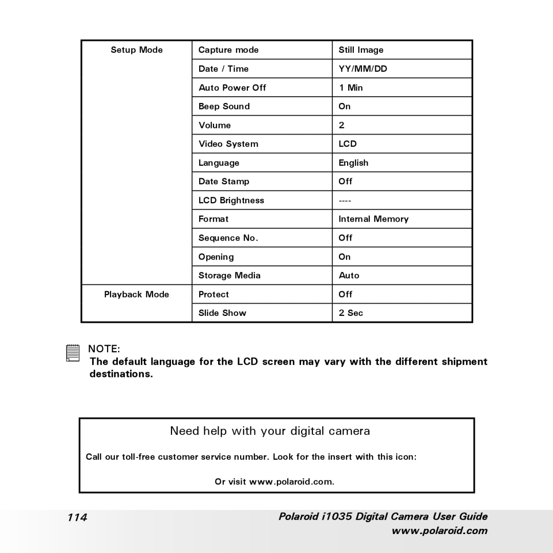 Polaroid user manual Polaroid i1035 Digital Camera User Guide 