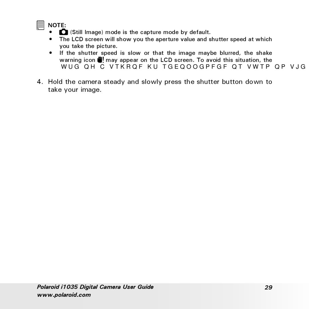 Polaroid user manual Polaroid i1035 Digital Camera User Guide 