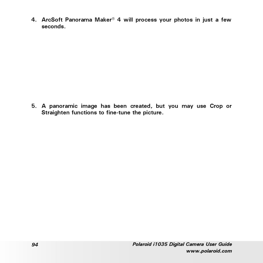 Polaroid user manual Polaroid i1035 Digital Camera User Guide 